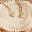 Ladies Minimalist Small Love Initial Necklace Jewelry Stainless Steel 18k Gold Plated Mini Heart Shape Letter Pendant Necklace