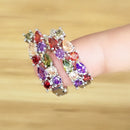 Wholesale Slver Color Luxury 925 Sterling Silver Earrings Flash Colorful CZ Zircon Ear Studs Earrings Women Cheap Brincos