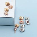 Hapiship New Original Daisy Fashion Rose Flower Heart Flower Envelope Charm Italian Links Fit 9mm Bracelet Jewelry Making DJ375