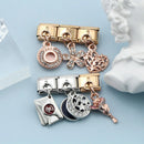 Hapiship New Original Daisy Fashion Rose Flower Heart Flower Envelope Charm Italian Links Fit 9mm Bracelet Jewelry Making DJ375