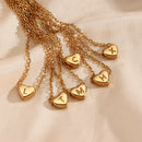 Ladies Minimalist Small Love Initial Necklace Jewelry Stainless Steel 18k Gold Plated Mini Heart Shape Letter Pendant Necklace
