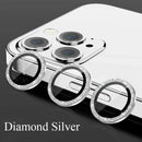 Glitter Camera Lens Protector For iPhone 15 Pro Max 14 11 12 13 Mini 9H Tempered Glass Screen Protector Cover Film Metal Ring