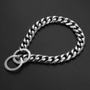 Gold Chain Dog Collar 15mm Wide Heavy Duty Metal Cuban Link Dog Slip Chain Collar Dog Necklace Fashion Pet Jewelry Accessories