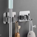 Stainless Steel Wall Mounted Mop Storage Rack No Nail Broom Holder Waterproof Household Organizer for Bathroom Kitchen