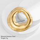 Loe | Stainless Steel Geometric Brooch New Plated 18k Gold Clothing Accessories High Quality Irregular Jewelry
