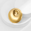 Loe | Stainless Steel Geometric Brooch New Plated 18k Gold Clothing Accessories High Quality Irregular Jewelry