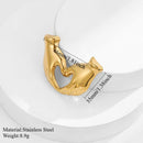 Loe | Stainless Steel Geometric Brooch New Plated 18k Gold Clothing Accessories High Quality Irregular Jewelry