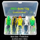 5G 8G 13G Frog Fishing Lures set Trolling Silicone Bait with Fishing Hooks Catfish Top Water Soft Plastic Artificial Frog Bait