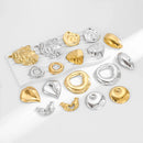 Loe | Stainless Steel Geometric Brooch New Plated 18k Gold Clothing Accessories High Quality Irregular Jewelry