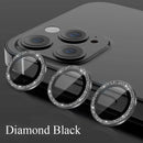 Glitter Camera Lens Protector For iPhone 15 Pro Max 14 11 12 13 Mini 9H Tempered Glass Screen Protector Cover Film Metal Ring
