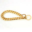 Gold Chain Dog Collar 15mm Wide Heavy Duty Metal Cuban Link Dog Slip Chain Collar Dog Necklace Fashion Pet Jewelry Accessories