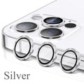 Glitter Camera Lens Protector For iPhone 15 Pro Max 14 11 12 13 Mini 9H Tempered Glass Screen Protector Cover Film Metal Ring