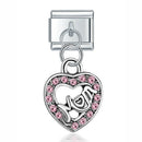 Hapiship New Original Daisy Fashion Rose Flower Heart Flower Envelope Charm Italian Links Fit 9mm Bracelet Jewelry Making DJ375