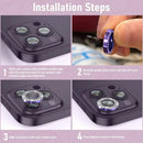 Glitter Camera Lens Protector For iPhone 15 Pro Max 14 11 12 13 Mini 9H Tempered Glass Screen Protector Cover Film Metal Ring