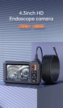 Industrial Endoscope Camera 4.3inch IPS Screen 8mm HD1080P IP67 Waterproof 8 LED Light Inspection Borescope for Pipe Car Repair