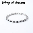 925 Sterling Silver Jewelry, 16cm-21cm Tennis Bracelet 4mm Crystal Zircon Anniversary Gift Women's Sterling Silver Bracelet