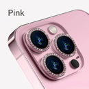 Glitter Camera Lens Protector For iPhone 15 Pro Max 14 11 12 13 Mini 9H Tempered Glass Screen Protector Cover Film Metal Ring