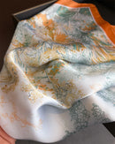 2026 New Silk Square Scarf Women Headscarf Foulard Bandana Pink Floral Print Neckerchief Soft Head Scarves Female Hijab Neck Tie