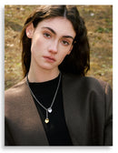 Yhpup 50cm Valentine's Day Gift Stainless Steel Heart Love Pendant Chain Necklace Gold Silver Color Charm Fashion Jewelry Gift
