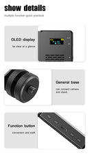 RGB LED Video Light Photography Fill Camera Lighting Panel CRI95+ 2500-9000K LCD Display Cold Shoe For Vlog Live Streaming DSLR