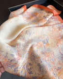 2026 New Silk Square Scarf Women Headscarf Foulard Bandana Pink Floral Print Neckerchief Soft Head Scarves Female Hijab Neck Tie