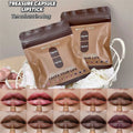 ‌10 Colors Brown Toned Capsule Lipstick Set Smooth Matte Velvet‌ Lasting Mini Lip Balm Smudge Proof High Pigment Lips Makeup Kit