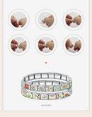 Hapiship New Original Daisy Fashion Rose Flower Heart Flower Envelope Charm Italian Links Fit 9mm Bracelet Jewelry Making DJ375