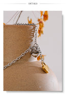 Yhpup 50cm Valentine's Day Gift Stainless Steel Heart Love Pendant Chain Necklace Gold Silver Color Charm Fashion Jewelry Gift