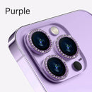 Glitter Camera Lens Protector For iPhone 15 Pro Max 14 11 12 13 Mini 9H Tempered Glass Screen Protector Cover Film Metal Ring