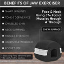 3 Pieces Set Food-Grade Silica Gel Jaw Exerciser with Lanyards Jawline Chew Bite Breaker for Face Fitness And Masseter Training