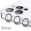 Glitter Camera Lens Protector For iPhone 15 Pro Max 14 11 12 13 Mini 9H Tempered Glass Screen Protector Cover Film Metal Ring