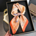 2026 New Silk Square Scarf Women Headscarf Foulard Bandana Pink Floral Print Neckerchief Soft Head Scarves Female Hijab Neck Tie