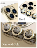 Glitter Camera Lens Protector For iPhone 15 Pro Max 14 11 12 13 Mini 9H Tempered Glass Screen Protector Cover Film Metal Ring