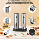 USB Rechargeable Automatic Pepper Grinder Salt And Pepper Mill Adjustable Coarseness Spice Grinder with LED Light for Kitchen