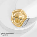 Loe | Stainless Steel Geometric Brooch New Plated 18k Gold Clothing Accessories High Quality Irregular Jewelry