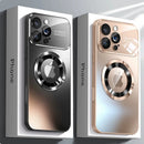 Luxury Glass Camera For Magesafe Magnetic Wireless Charge Case For iPhone 11 12 13 14 15 16 17 Pro Max Air Plus Shockproof Cover