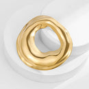 Loe | Stainless Steel Geometric Brooch New Plated 18k Gold Clothing Accessories High Quality Irregular Jewelry