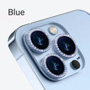 Glitter Camera Lens Protector For iPhone 15 Pro Max 14 11 12 13 Mini 9H Tempered Glass Screen Protector Cover Film Metal Ring