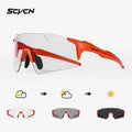 SCVCN UV400 Photochromic Cycling Glasss Sports Running Sunglasses Men Outdoor Drving Bicycle Goggles MTB Eyewear 1 Lens