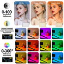 RGB LED Video Light Photography Fill Camera Lighting Panel CRI95+ 2500-9000K LCD Display Cold Shoe For Vlog Live Streaming DSLR