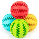 1/2pcs Dog Toy Ball Interactive Rubber Balls Puppy Chewing Toys Pet Tooth Cleaning Ball Cats Pets Food Treat Feeder Balls Toy