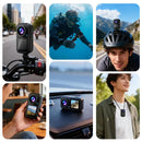 5K Thumb Action Camera 4K 60FPS WiFi 6-Axis Stabilization Touch Screen Sports Camera Magnetic Motorcycle Bike Waterproof Bodycam