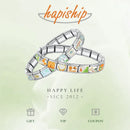 Hapiship New Original Daisy Fashion Rose Flower Heart Flower Envelope Charm Italian Links Fit 9mm Bracelet Jewelry Making DJ375