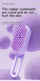 Steamed dog brush with essential oil Electric Spray Cat Hair Brush 3 in1 Dog Steamer Brush for Massage Pet Grooming Removing