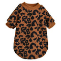 Pet Sweater Attractive Pet Clothes All-match dog pullover, pet sweater, leopard print, French bulldog, pet clothing dog clothing