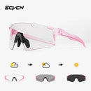 SCVCN UV400 Photochromic Cycling Glasss Sports Running Sunglasses Men Outdoor Drving Bicycle Goggles MTB Eyewear 1 Lens