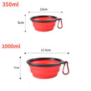 350ML/1000ML Foldable Silicone Pet Bowl Portable Puppy Food Container Collapsible Feeder for Outdoor Camping Dog Accessories