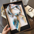 100% Natural Silk Square Scarf Women Hairband Foulard High Quality Bandana Scarves Female Neckerchief Headkerchief Shawl Wrap
