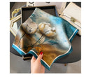 100% Natural Silk Square Scarf Women Hairband Foulard High Quality Bandana Scarves Female Neckerchief Headkerchief Shawl Wrap