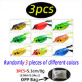 5G 8G 13G Frog Fishing Lures set Trolling Silicone Bait with Fishing Hooks Catfish Top Water Soft Plastic Artificial Frog Bait